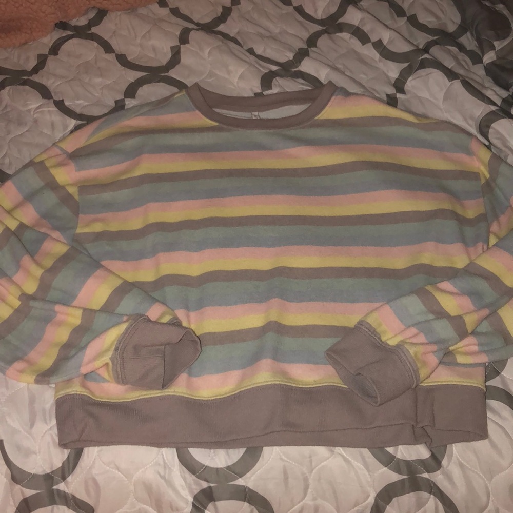 cute stripped sweater from free people
